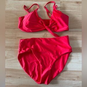 Vibrant Red Bikini Set